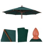 Toile de rechange pour parasol de restaurant hwc - c57b, housse de parasol, ronde Ø3m polyester 2kg ...