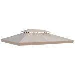 Toile de rechange pour pavillon tonnelle tente 3 x 4 m polyester haute densit? 180 g / m? beige