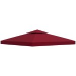 Toile de rechange pour pavillon tonnelle tente 3 x 3 m polyester haute densit? 180 g / m? bordeaux