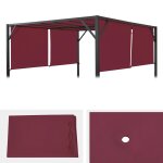 Toile de rechange pour toit de pergola baia 3x3m bordeaux