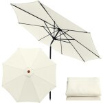Toile de rechange universelle pour parasol de jardin, terrasse, cour, plage, piscine, march (3 m / 8 ...