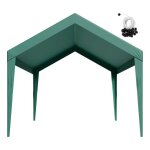 Toile de remplacement pour abri voiture - duoku - 6 x 3 m - r�sistante aux uv et imperm�able - vert fonc� ...