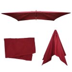 Tole de remplacement pour parasol florida, 3x4m, polyester 6kg rouge - bordeaux