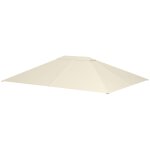Toile de remplacement tonnelle 3 x 4 m tissu haute densit� beige clair