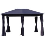 Toile et rideaux de remplacement pour tonnelle  rosita  - 3 x 4 m - gris