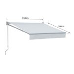 Toile pour store banne saule 2, 5 � 2m - toile anthracite