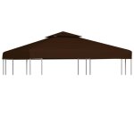 Toile suprieure double de belvdre 310 g / m 3x3 m marron vidaxl vidaxl