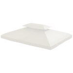 Toile de toit de rechange pour pavillon tonnelle tente 3x4m cr?me
