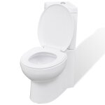 Vidaxl toilette d'angle en céramique pour salle de bains blanc Vidaxl toilette d'angle en céramique pour salle de bains blanc