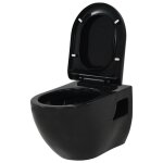 Vidaxl toilette murale céramique noir Vidaxl toilette murale céramique noir