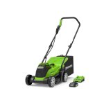 Tondeuse � gazon pouss�e brushless 33cm 24v greenworks - batterie 2, 0ah - chargeur - gd24lm33k2