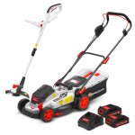 Tondeuse et coupe bordures rechargeables 20v max + 2 batteries - elem garden. Tondeuse et coupe bordures rechargeables 20v max + 2 batteries - elem garden.