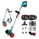 Tondeuse à gazon électrique sans fil 1500 w 12 000 tr / min, coupe - herbe réglable et pliable, outils ... Tondeuse à gazon électrique sans fil 1500 w 12 000 tr / min, coupe - herbe réglable et pliable, outils ...