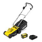 Tondeuse  gazon sans fil karcher lmo 2 - 18 - coupe 32 cm - mulshing - 250 m - batterie 18v 2 - 5 ah ...