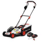 Tondeuse rechargeable 20v - largeur de coupe 33 cm - batterie et chargeur fournis - elemgarden Tondeuse rechargeable 20v - largeur de coupe 33 cm - batterie et chargeur fournis - elemgarden