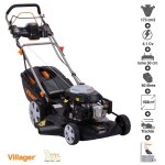 Tondeuse tracte mulching dmarrage lectrique 173cc 4 en 1 lame 50cm villager falcon 5111t - es