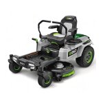 Tondeuse tracteur  batterie  virage zro, largeur de coupe 107 cm, 5 batteries 56v 10ah - ego zt4201e ...