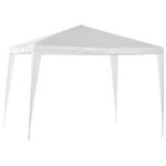 Tonnelle 3x3 m jardin sans murs, acier et bche impermable 110g / m blanc