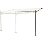 Tonnelle adossée en fer forgé - toile beige, polyester 160 g / m - 4 x 3 m Tonnelle adossée en fer forgé - toile beige, polyester 160 g / m - 4 x 3 m