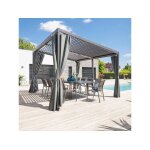 Tonnelle aluminium hesp�ride avila graphite 4 x 3 m