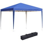 Tonnelle barnum de jardin pliant anti - uv + sac de transport acier oxford 3 x 3 x 2, 55 m bleu Tonnelle barnum de jardin pliant anti - uv + sac de transport acier oxford 3 x 3 x 2, 55 m bleu