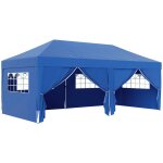 Tonnelle barnum pliant pop - up 5, 9l x 2, 95l x 2, 85h m 6 parois lat�rales amovibles 4 fen�tres sac ...