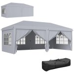 Tonnelle barnum pliant pop - up imperm�abilis� 5, 85l x 2, 95l x 2, 7h m 6 parois lat�rales amovibles ...