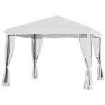 Tonnelle barnum pliant style colonial 2, 95l x 2, 95l x 2, 6h m 4 moustiquaires + sac de transport blanc ...