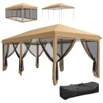 Tonnelle barnum pliant style colonial dim. 5, 85l x 2, 95l x 2, 7h m 6 moustiquaires sac de transport ...