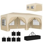 Tonnelle barnum pop up automatique 3x6 m - hauteur r�glable - sac de transport, 6 sacs a lester inclus ...