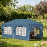 Tonnelle de jardin 3x6m - tente de r�ception hauteur r�glable - m�canisme pop - up - 6 parois amovibles ...