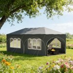 Tonnelle de jardin 3x6m - tente de r�ception hauteur r�glable - m�canisme pop - up - 6 parois amovibles ...