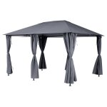 Tonnelle de jardin santorini 3 x 4 m ardoise