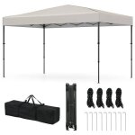 Tonnelle pliante 365 x 225cm barnum pop - up etanche 3 hauteur rglable protection solaire avec sac portable ...