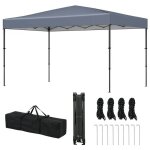 Tonnelle pliante 365 x 225cm barnum pop - up etanche 3 hauteur rglable protection solaire avec sac portable ...