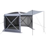 Tonnelle pliante pop - up - duoku - 3, 6 x 3, 6 m - avec moustiquaire - toit amovible et sac de transport ...