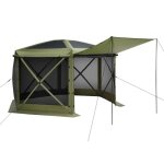 Tonnelle pliante pop - up - duoku - 3, 6 x 3, 6 m - avec moustiquaire - toit amovible et sac de transport ...