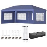 Tonnelle pop up pliante - barnum pliable - 4 cot�s d�montables - 4 fen�tres - acier oxford haute densit� ...