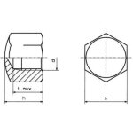 Toolcraft - m4 d917 - stahl:a2k 194783 �crou borgne hexagonal m4 acier galvanis� 10 pc(s) s59489