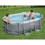 Top piscine hors sol bestway steel pro max ovale 305x200x84 cm