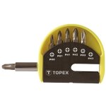 Topex - embouts de tournevis 7 pi�ces avec support - jeu d'embouts