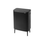 Touch bin sur pieds 1x30 l noir mat code o