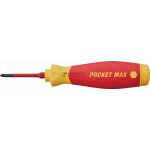 Tournevis porte - embout wiha pocketmax isol� 1000v + 4 embouts isol�s slim - 45296