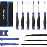 Tournevis de precision en cr - v avec pointe magnetique workpro 6 pi�ces, avec magnetiseur, 2 pincettes, ...