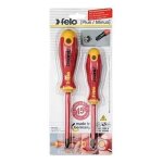 Tournevis vde - felo - jgo. ergonic z1 y z2 - poigne ergonomique - protection lectrique - 2 pices