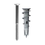 Tox cheville pour plaques de pltre + vis, spiral plus 37 - 4 s, 50 pices - 068101041