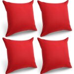 Trahoo - lot de 4 housses de coussin carres dcoratives et impermables avec revtement en polyurthane ...