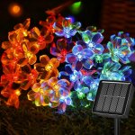 Trahoo - guirlande lumineuse solaire fleur jardin, 10m 100led etanche ip65 lumi�res florales 8 modes ...