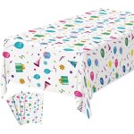 Trahoo - nappes de f�te, 4pcs ballon etoil� jetables imperm�ables plastique d�coration couverture de ...