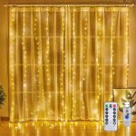 Trahoo - rideau lumineux, 3mx3m 300leds 8 modes guirlande lumineuse et t�l�commande, etanche ip65 fairy ...